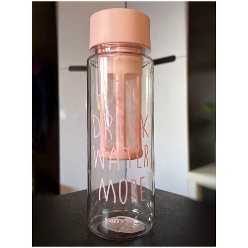 фото Бутылка спортивная для воды с ситечком 600 мл vittovar, розовая