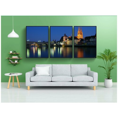 фото Набор модулных постеров для интерьера "регенсбург, германия, город" 60x90 см. в тубусе, без рамки lotsprints