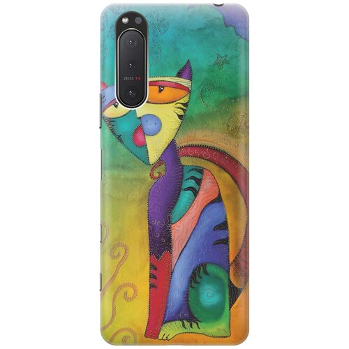 фото Re:pa накладка transparent для sony xperia 5 ii с принтом "разноцветный котик"