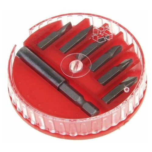 фото Биты fit, набор 6 шт, crv, 25 мм, адаптер 2664607