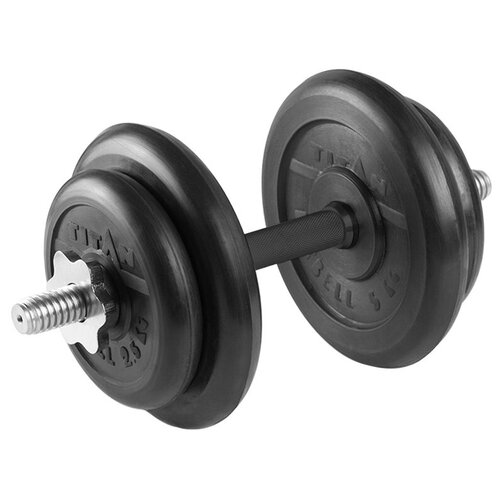 Гантель разборная 17,5 кг TITAN Barbell - d31, Комплектация №1 с обрезиненной ручкой