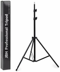 Штатив универсальный JBH Professional Tripod HD61819 / Штатив для Кольцевой Лампы / Штатив для Телефона / Высота 190 см / Цвет Черный (серая упаковка, русское описание)
