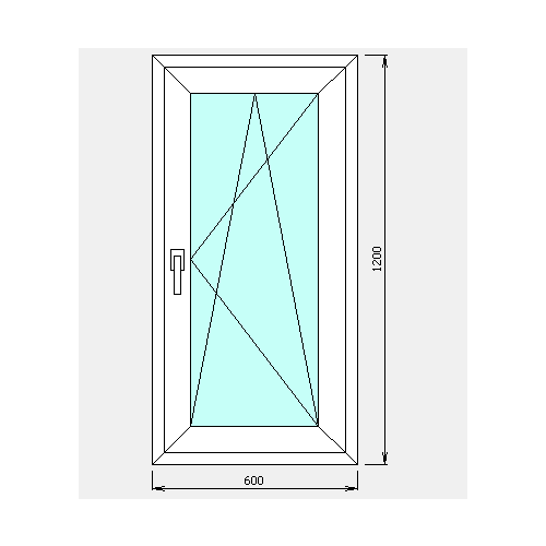 ПВХ окна ш600*в1200