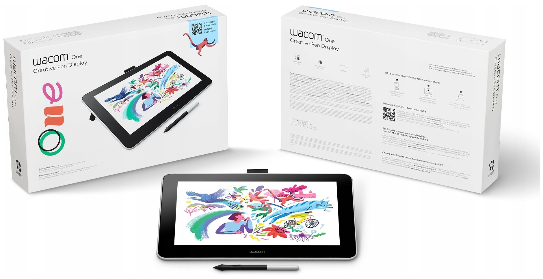 Графический планшет WACOM One 13 pen display белый [dtc133w0b] - фото №6