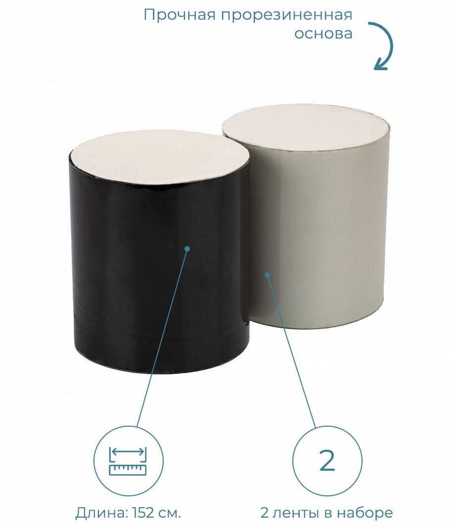 Сверхсильная водостойкая лента 'Фикс Скотч', набор - 2 шт. Hoff - фото №7