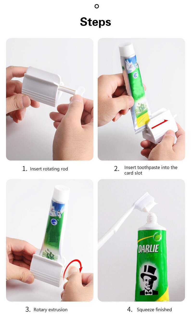 Пресс - диспенсер для выдавливания зубной пасты, зеленый - фотография № 2