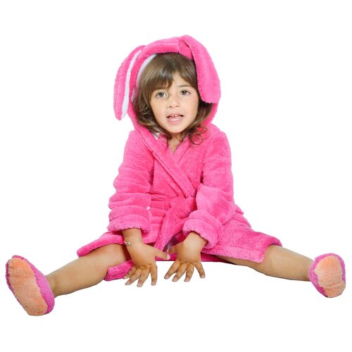 фото Халат банный детский, s-family, размер 24, цвет розовый