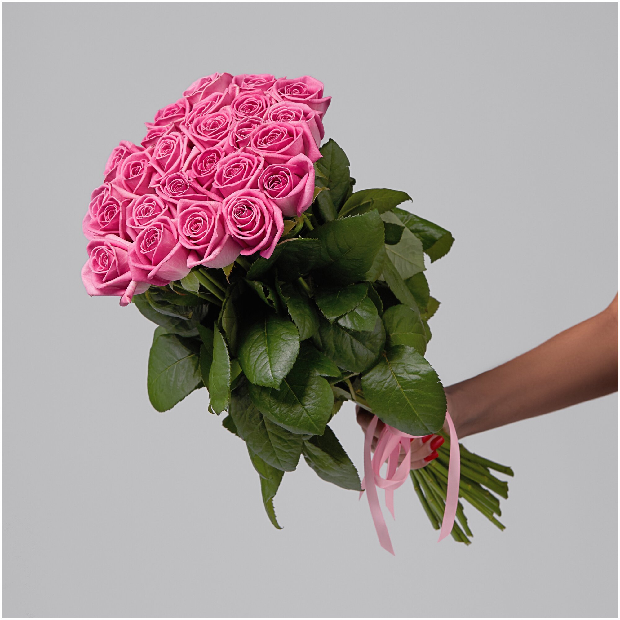 Розы Премиум 25 шт 50 см розовые - Просто роза ру
