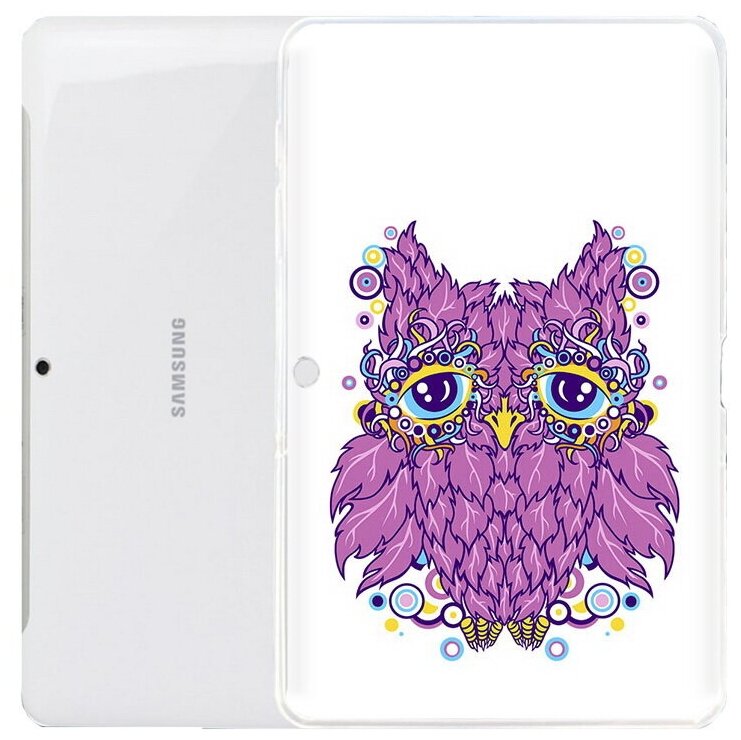 Чехол задняя-панель-накладка-бампер MyPads Розовая сова для Samsung Galaxy Tab 2 10.1 P5100/P5110 противоударный