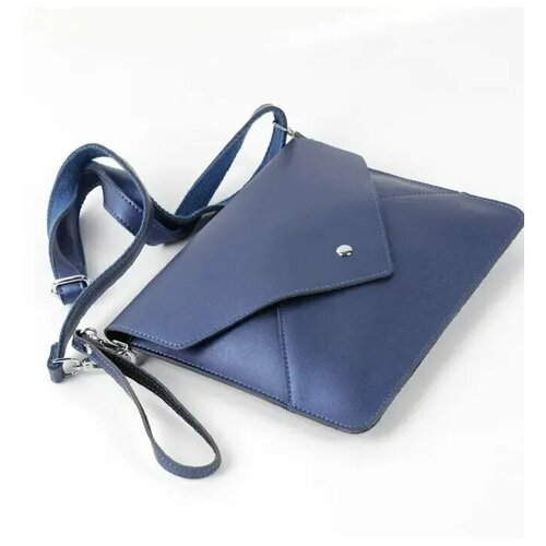 фото Женская кожаная сумка 1834 электрик блу fuzi house