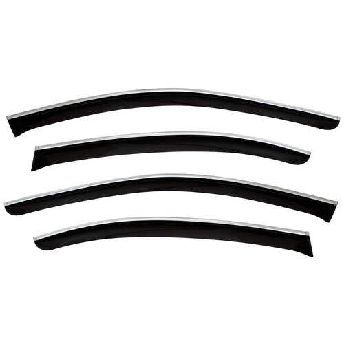 Дефлекторы окон CHROMEX с хромированным молдингом SKODA Octavia IV (A8), 2019-, накладной, CHROMEX.63044