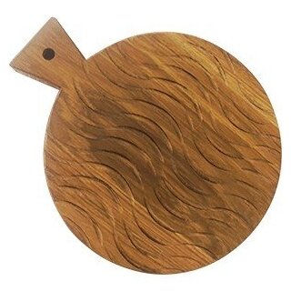 Доска для подачи круглая с ручкой(5см) (PPwood)