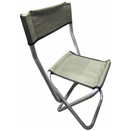 Стульчик складной алюминиевый со спинкой D-22мм (31х41х71см)