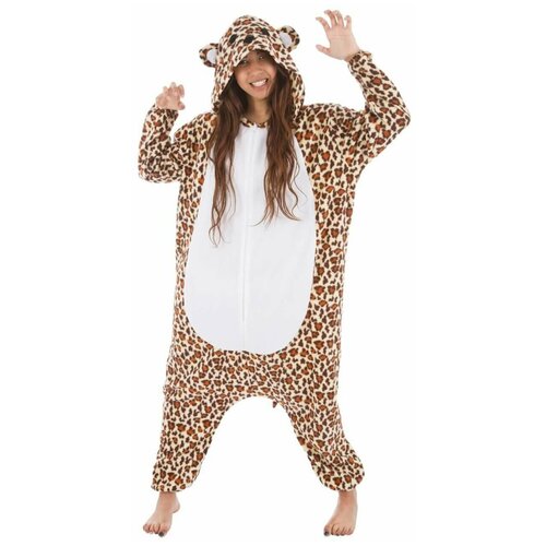 Костюм-пижама Кигуруми (Kigurumi) для взрослых Леопард (размер XL, рост 175-185)