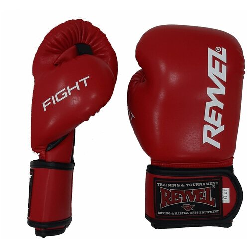 фото Перчатки боксерские серия fight, винил, широкий манжет, красные reyvel, 10oz