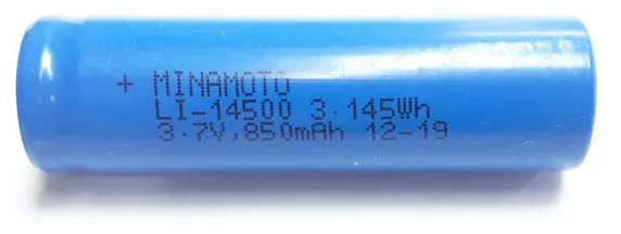 Аккумулятор Li-Ion Minamoto Li-14500 - 37 - 850 mAh (без защиты)