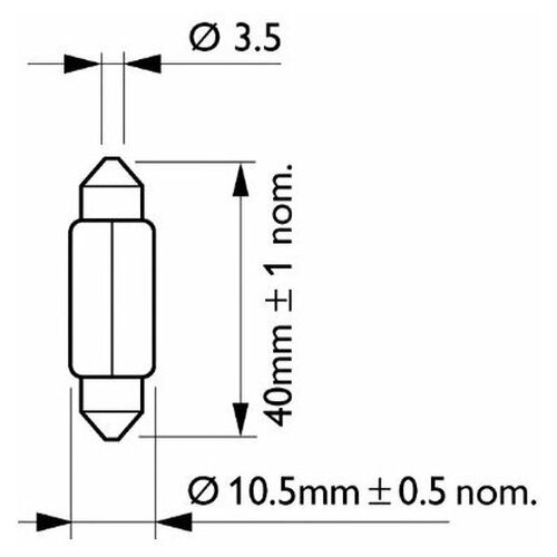 Автолампа Philips 13864cp Fest T11x43 24v 5w Sv8,5-8 Bus&Truck (К10/50) Philips арт. 13864CP