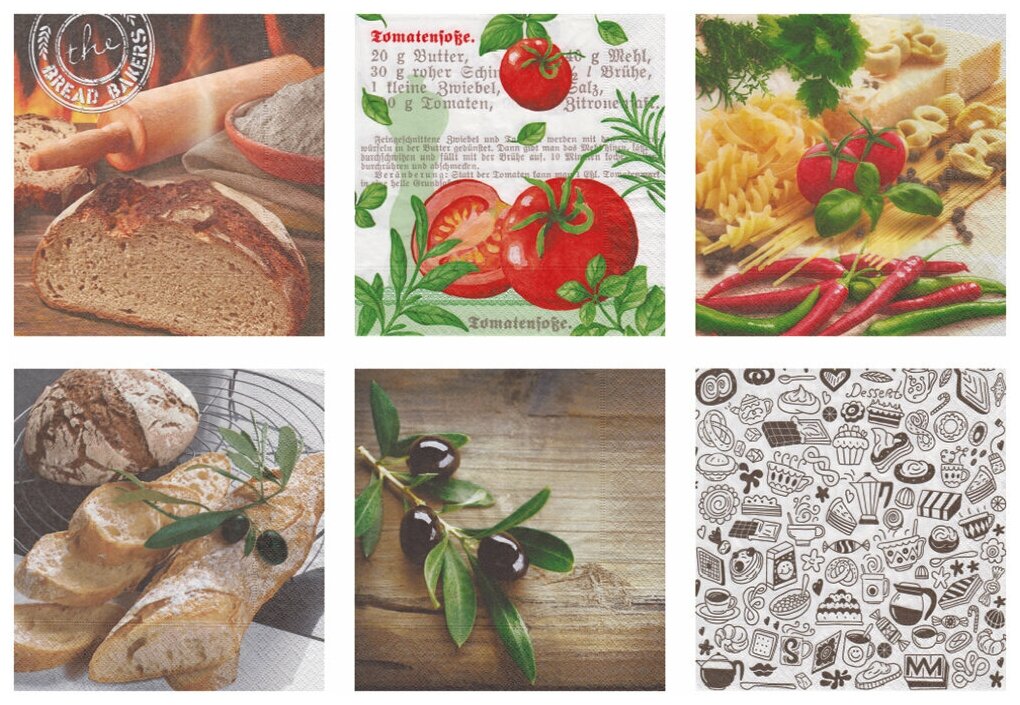 Салфетки для декупажа SDD 12 шт. 3х слойные 33 x 33 см ассортиНабор №1216-08 