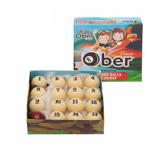 Ober Детские бильярдные шары для русского бильярда Ober 32 мм