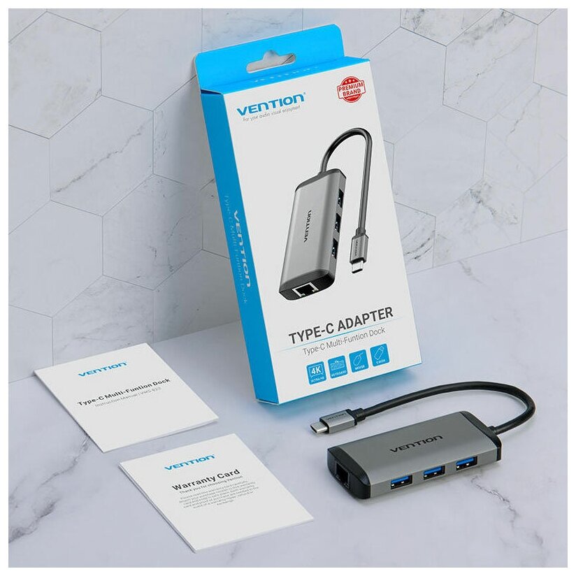 Мультифункциональный хаб Vention USB Type C 6 в 1 CNCHB