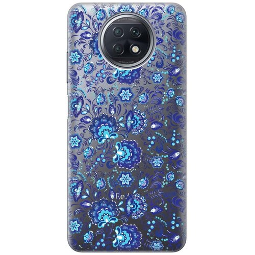 фото Ультратонкий силиконовый чехол-накладка clearview для xiaomi redmi note 9t с 3d принтом "gzhel" gosso