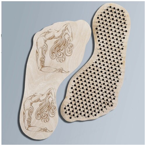 фото Доска с гвоздями садху для йоги / форма стопы (ноги) / девушка - 3029 чакра