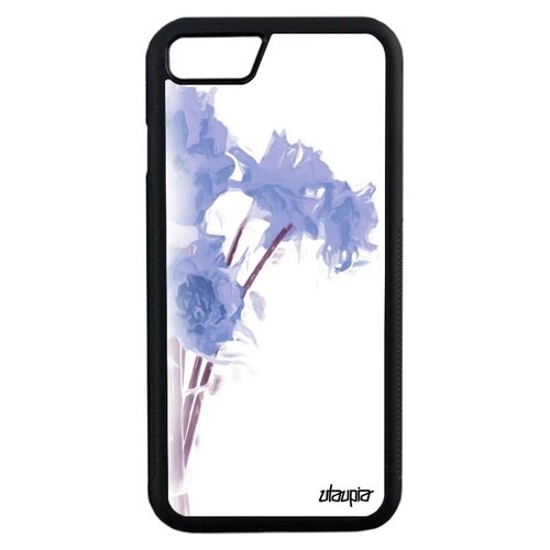 фото Защитный чехол на смартфон // apple iphone 7 // "цветы" акварель флора, utaupia, белый