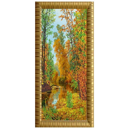 Рисунок на ткани (Бисер) конёк арт. 9630 Осенний парк 25х65 см