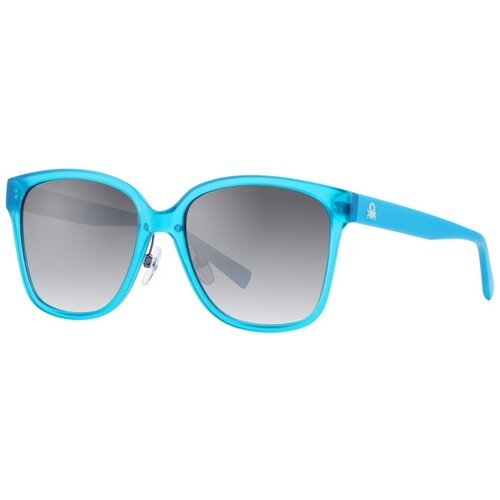 Солнцезащитные очки UNITED COLORS OF BENETTON, бабочка, оправа: пластик, ударопрочные, градиентные, с защитой от УФ, для женщин, бирюзовый