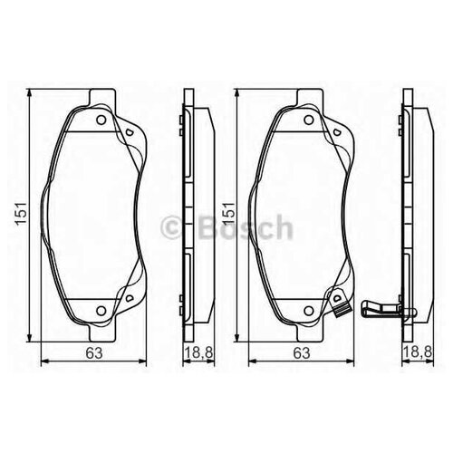 0986495083 BOSCH Колодки торм диск к-т