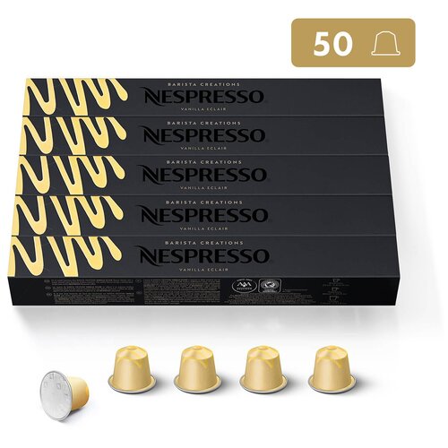 Оригинальные капсулы Nespresso система Original набор Barista Creations Vanilla Eclair, 10 кап. в уп., 5 уп.