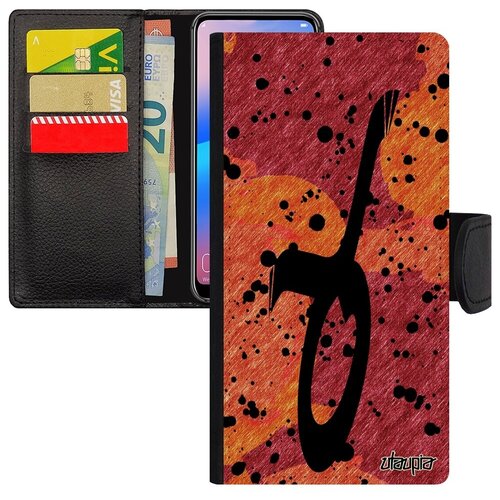 фото Стильный чехол-книжка на телефон // samsung galaxy s7 edge // "знак зодиака телец" созвездие календарь, utaupia, оранжевый