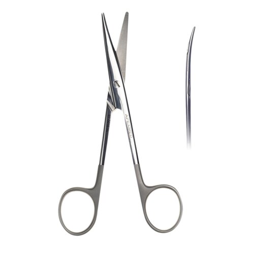 Ножницы хирургические диссекционные Mayo-Stille (Майо Стиля) Super Cut тупоконечные, изогнутые, 150 мм, Apexmed