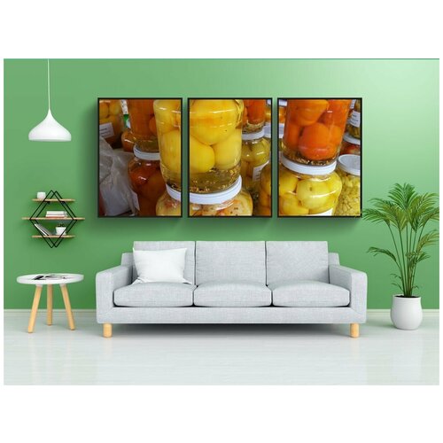 фото Набор модулных постеров для интерьера "перец, овощи, еда" 60x90 см. в тубусе, без рамки lotsprints