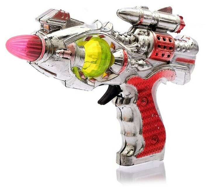 Пистолет детский игрушечный "Космический" , световые и звуковые эффекты , работает от батареек , цвета микс