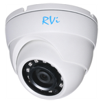 Купольная антивандальная HD-CVI/TVI/AHDI видеокамера с ИК-подсветкой RVi-1ACE202 (2.8) white - изображение