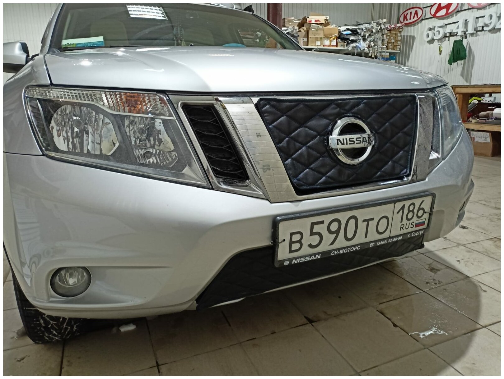 Утеплитель решетки радиатора зимний для Nissan Terrano 2014