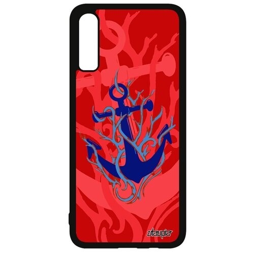 фото Защитный чехол на телефон // samsung galaxy a70 // "якорь" дизайн пират, utaupia, красный