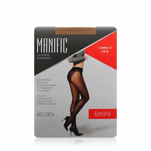 Manific, размер 1, коричневый женские колготки manific bikini 40den cammello 1 2 размер