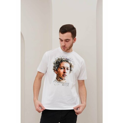 Футболка размер XL, белый, зеленый, синий