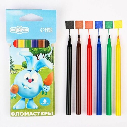 Фломастеры 6 цветов вентилируемый колпачок 500₽