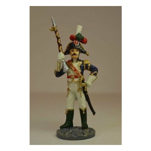 Оловянный солдатик 54мм, Тамбурмажор полка пеших егерей Старой гвардии, 1808-1810 гг.