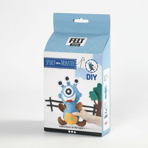 100714 Набор для творчества из фетра 'Веселые друзья, голубой монстр', 24х13см, Creativ