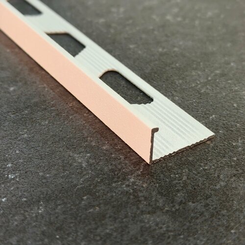 Изображение товара Профиль Г-Образный для плитки 8 мм, 2,7м алюминий, белый муар