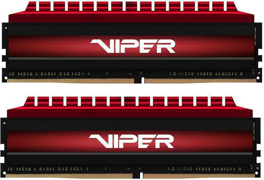 Память 2x32Gb Patriot Viper 4 PV464G360C8K, DDR4, 3600MHz, PC4-28800, CL18, DIMM 288-pin, 1.35 В, с радиатором, Ret