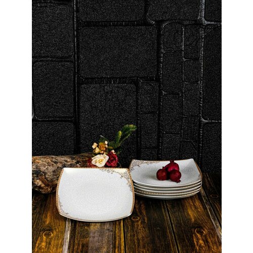 Набор плоских тарелок 20 см 6 шт фарфор 981B Duniyo 4030₽