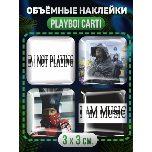 Наклейки на телефон 3D стикеры Playboi Carti Плейбой карти 648₽