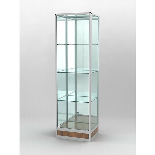 Витрина профиль подиум 4-400-3 задняя стенка - зеркало Орех 50 x 40 x 180 см 22250₽