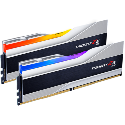 Модуль памяти DDR5 G.SKILL TRIDENT Z5 RGB 32GB (2x16GB) 8000MHz CL38 (38-48-48-128) 1.45V / F5-8000J3848H16GX2-TZ5RS / Silver