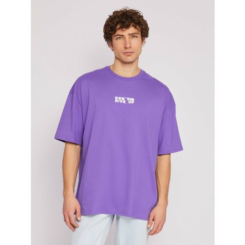 Футболка Zolla, размер XXL, фиолетовый футболка zolla размер xxl фиолетовый